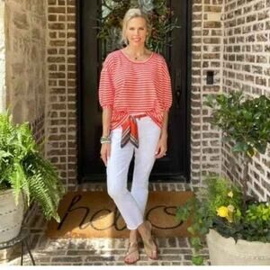 Cabi Poolside Striped Tee- size XS